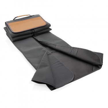 Logo trade business gift photo of: Impact AWARE™ RPET picnic blanket with PU cover