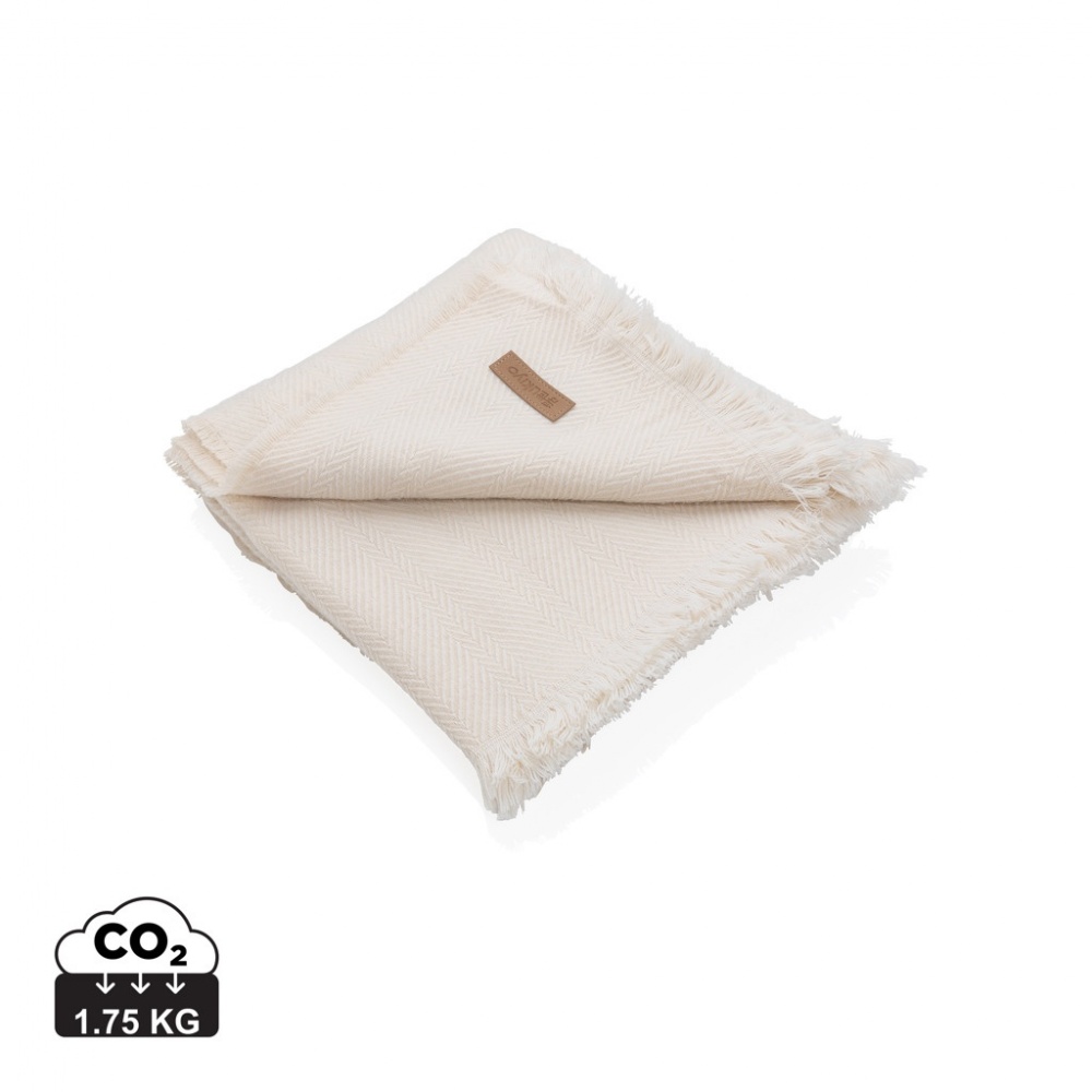 Logo trade promotional items image of: Ukiyo Aware™ Polylana® woven blanket 130x150cm