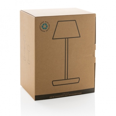 Logo trade promotional giveaways image of: Pure Glow RCS usb-rechargeable recycled plastic table lamp