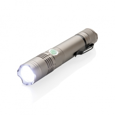 Logo trade promotional giveaway photo of: Rechargeable 3W flashlight