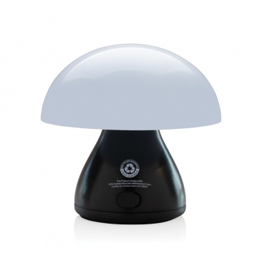 Logo trade promotional item photo of: Luming RCS recycled plastic USB re-chargeable table lamp