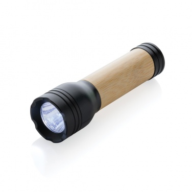 Logo trade advertising products image of: Lucid 1W RCS certified recycled plastic & bamboo torch