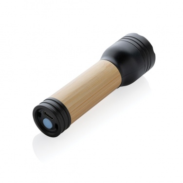 Logotrade promotional giveaway image of: Lucid 1W RCS certified recycled plastic & bamboo torch