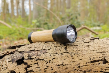 Logotrade promotional merchandise picture of: Lucid 1W RCS certified recycled plastic & bamboo torch