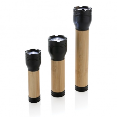 Logo trade promotional product photo of: Lucid 5W RCS certified recycled plastic & bamboo torch