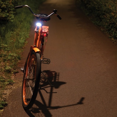 Logo trade promotional giveaways picture of: Lumino RCS recycled plastic USB re-chargeable bike light set