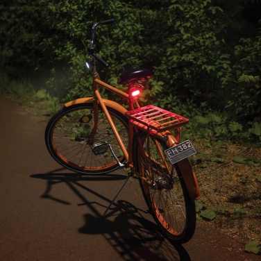 Logotrade corporate gift picture of: Lumino RCS recycled plastic USB re-chargeable bike light set