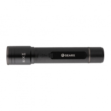 Logo trade advertising products picture of: Gear X RCS recycled aluminum USB-rechargeable torch