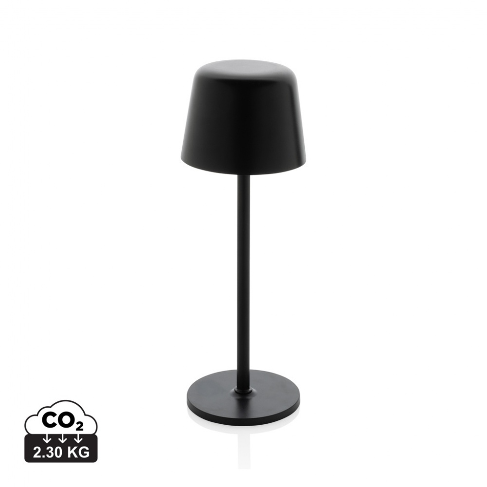 Logo trade promotional products image of: Zenic RCS recycled plastic USB re-chargable table lamp