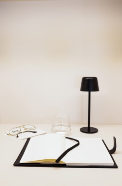 Logo trade promotional item photo of: Zenic RCS recycled plastic USB re-chargable table lamp