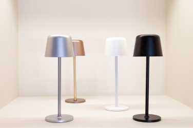 Logo trade corporate gift photo of: Zenic RCS recycled plastic USB re-chargable table lamp