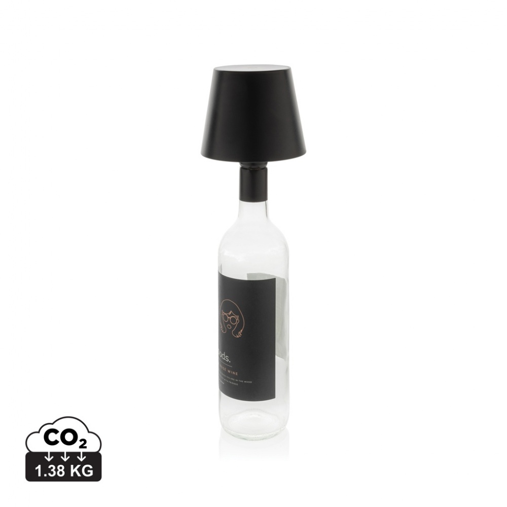 Logo trade promotional gift photo of: BottleGlow RCS recycled plastic bottle lamp