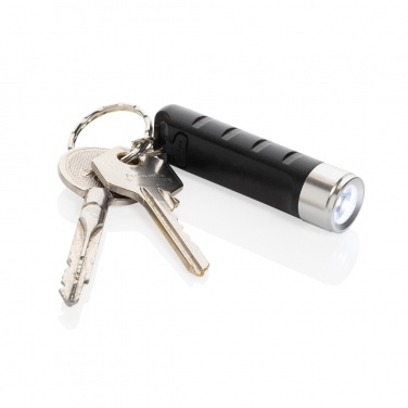 Logotrade corporate gifts photo of: Globix RCS recycled plastic USB re-chargeable keychain torch