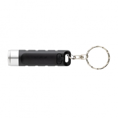 Logotrade corporate gift picture of: Globix RCS recycled plastic USB re-chargeable keychain torch