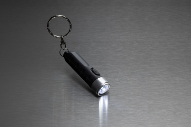 Logotrade promotional item image of: Globix RCS recycled plastic USB re-chargeable keychain torch