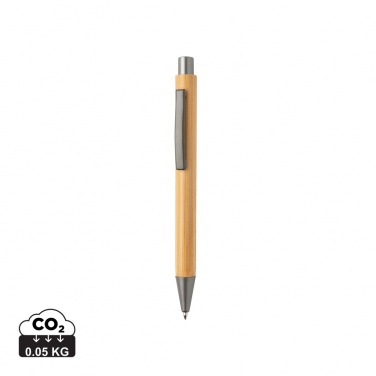 Logo trade promotional giveaway photo of: Slim design bamboo pen