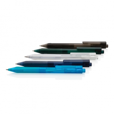 Logotrade promotional merchandise image of: X9 frosted pen with silicone grip