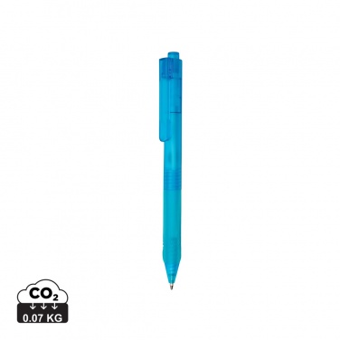 Logo trade promotional giveaways picture of: X9 frosted pen with silicone grip