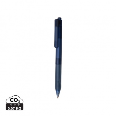 Logo trade advertising products picture of: X9 frosted pen with silicone grip