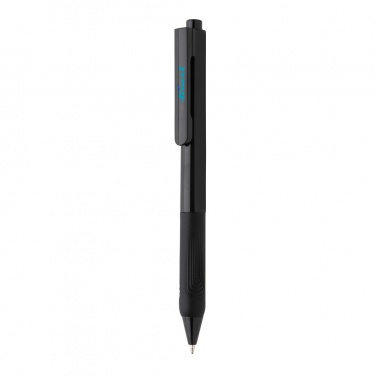 Logo trade promotional items image of: X9 solid pen with silicone grip