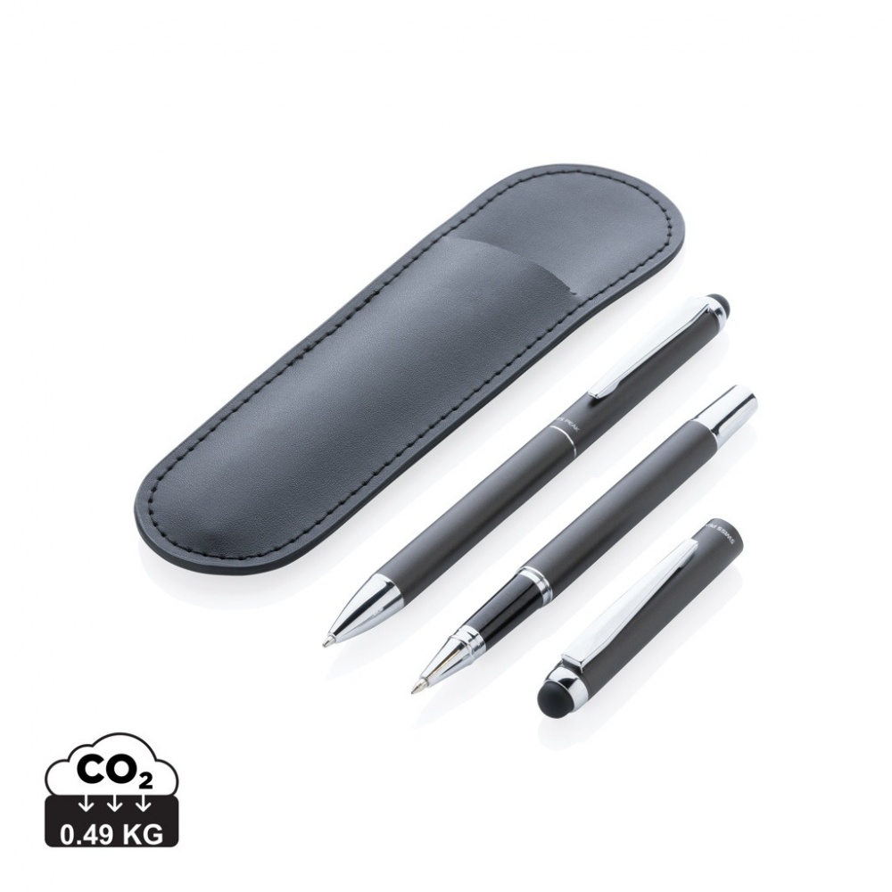 Logotrade promotional merchandise image of: Swiss Peak deluxe pen set in PU pouch