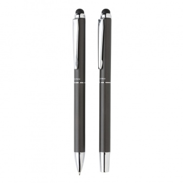 Logo trade promotional merchandise picture of: Swiss Peak deluxe pen set in PU pouch