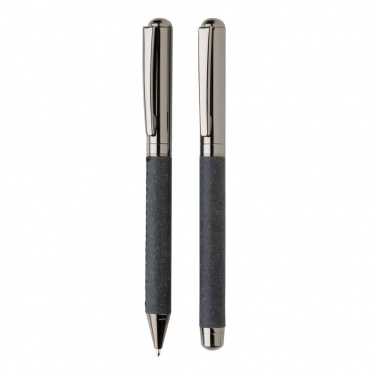 Logotrade promotional item image of: Recycled leather pen set