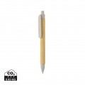 Write responsible recycled paper barrel pen, off white