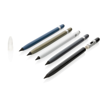 Logo trade promotional giveaways picture of: Aluminum inkless pen with eraser