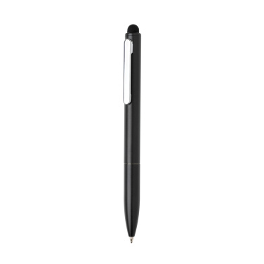 Logo trade corporate gifts picture of: Kymi RCS certified recycled aluminium pen with stylus