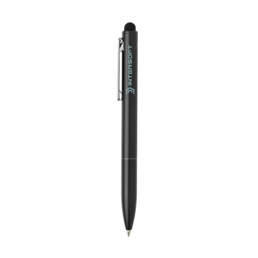 Logo trade promotional items picture of: Kymi RCS certified recycled aluminium pen with stylus