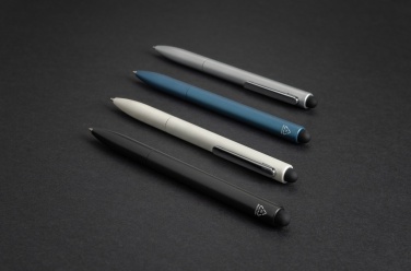 Logo trade corporate gifts picture of: Kymi RCS certified recycled aluminium pen with stylus