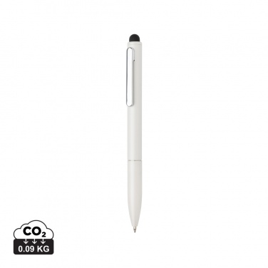 Logotrade promotional product picture of: Kymi RCS certified recycled aluminium pen with stylus