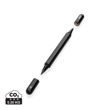 Logo trade promotional giveaways picture of: Swiss Peak Storm RCS recycled aluminum dual tip pen