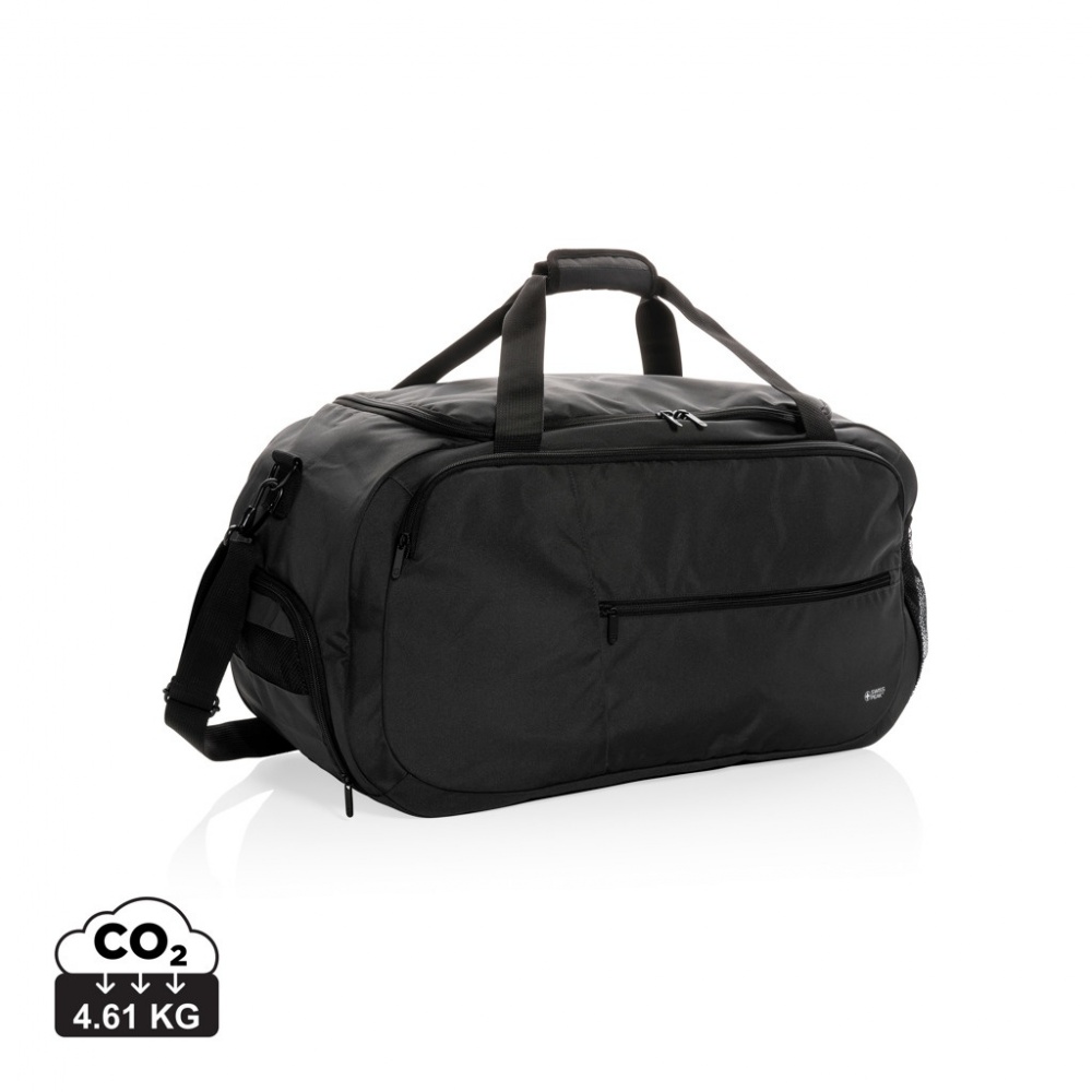 Logo trade promotional merchandise picture of: Swiss Peak AWARE™ RPET sports duffel bag