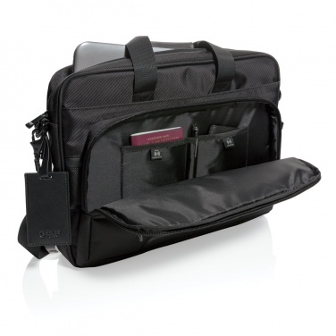 Logotrade advertising product image of: Swiss Peak RPET Voyager RFID 15.6" laptop bag