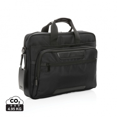 Logo trade promotional merchandise image of: Swiss Peak AWARE™ RPET Voyager 15.6" laptop bag