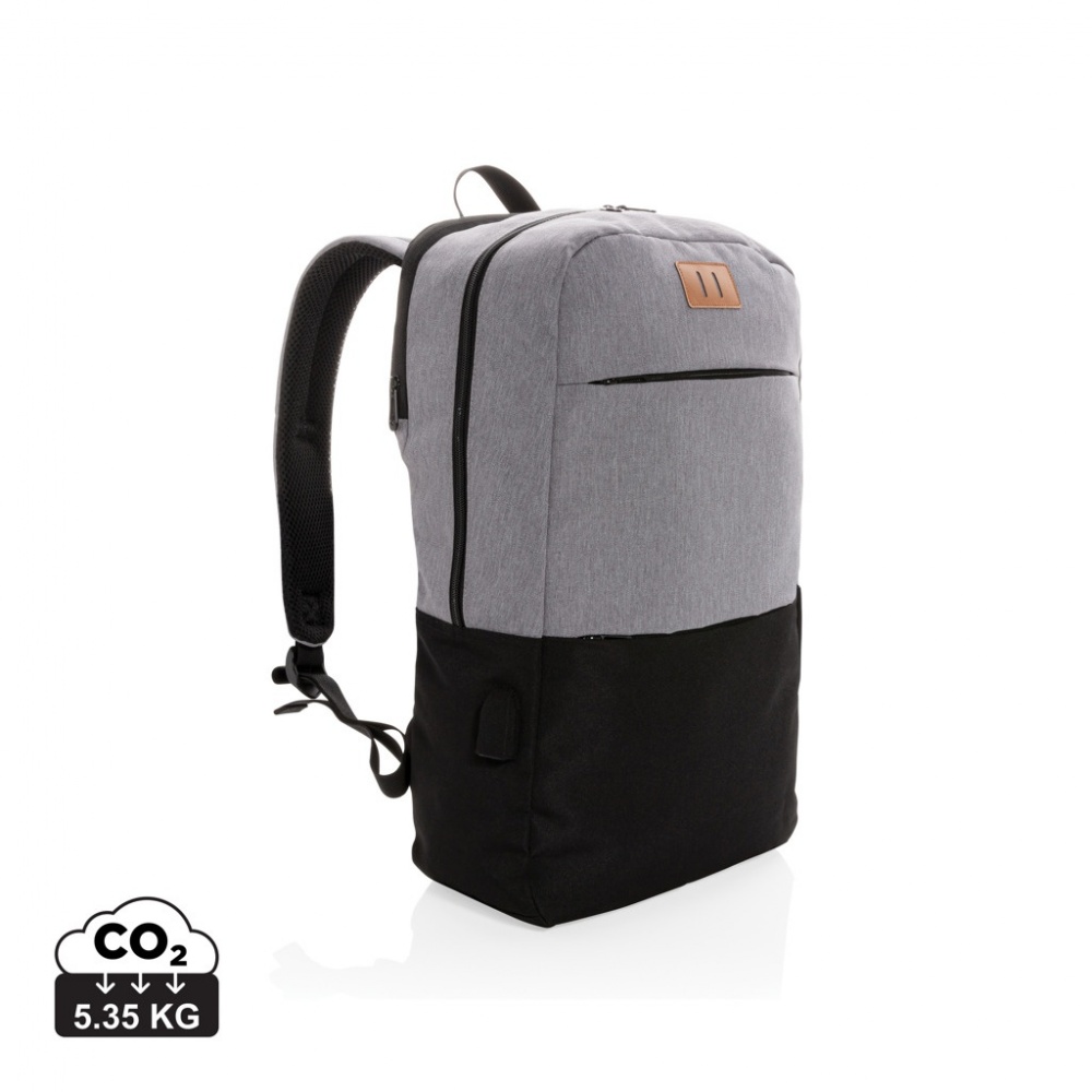 Logotrade promotional merchandise image of: Modern 15.6" USB & RFID laptop backpack PVC free