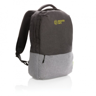 Logo trade corporate gifts image of: Duo colour RPET 15.6" RFID laptop backpack PVC free