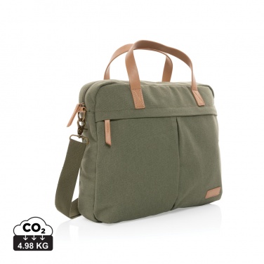 Logotrade promotional giveaway image of: Impact AWARE™ 16 oz. recycled canvas laptop bag