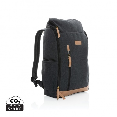 Logo trade promotional giveaways picture of: Impact AWARE™ 16 oz. recycled canvas 15" laptop backpack