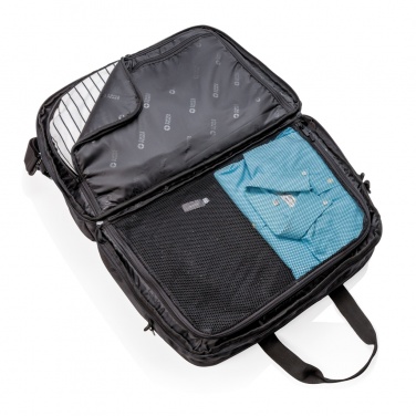 Logo trade promotional items image of: Swiss Peak RFID duffle with suitcase opening