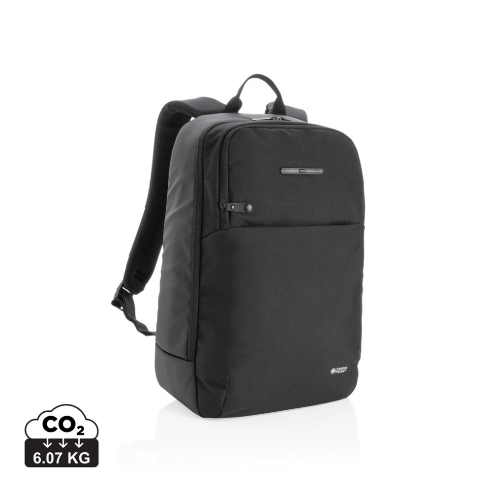 Logotrade corporate gift image of: Swiss Peak laptop backpack with UV-C steriliser pocket