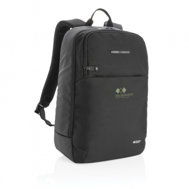 Logo trade promotional merchandise photo of: Swiss Peak laptop backpack with UV-C steriliser pocket