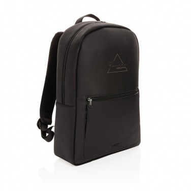 Logo trade promotional items image of: Swiss Peak deluxe PU laptop backpack PVC free