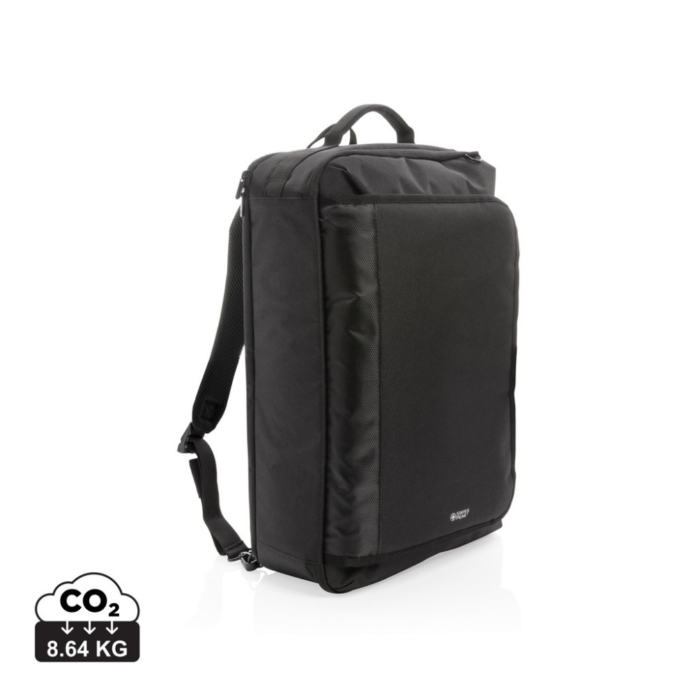 Logo trade promotional giveaway photo of: Swiss peak convertible travel backpack PVC free