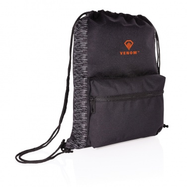 Logotrade corporate gift picture of: AWARE™ RPET Reflective drawstring backpack