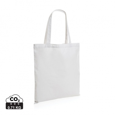 Logo trade business gifts image of: Impact AWARE™ Recycled cotton tote 145g