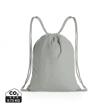 Logo trade advertising products image of: Impact AWARE™ recycled cotton drawstring backpack 145g