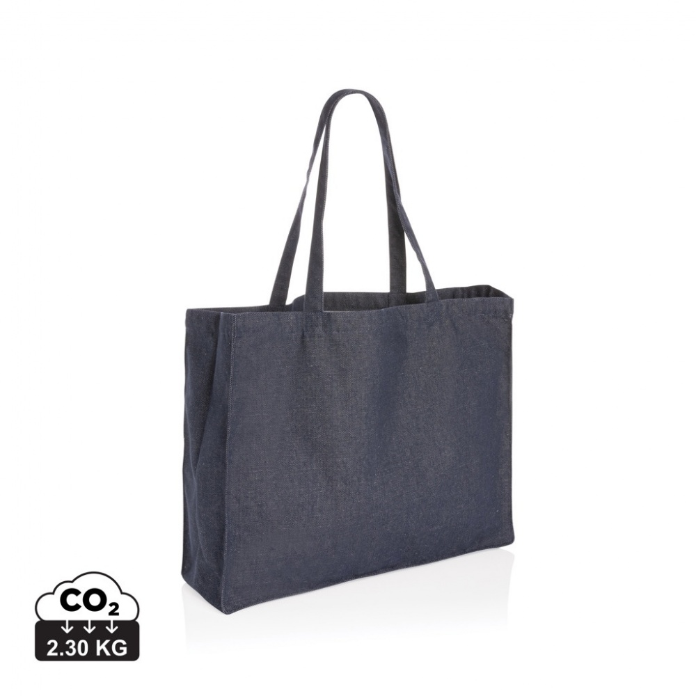 Logo trade advertising products picture of: Impact AWARE™ recycled denim shopper